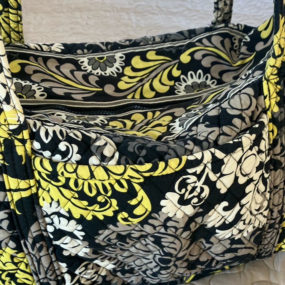 Vera Bradley Floral Black and Yellow Women's Miller  Bag - Picture 5 of 16